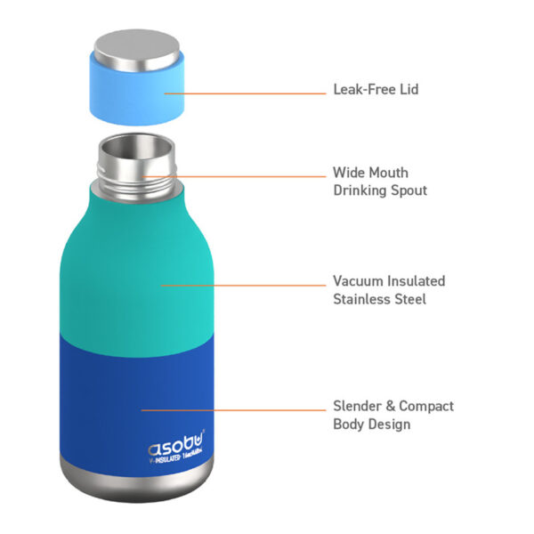 Thermosfles, Asobu, Urban, pastel blauw, 460ml sfeer