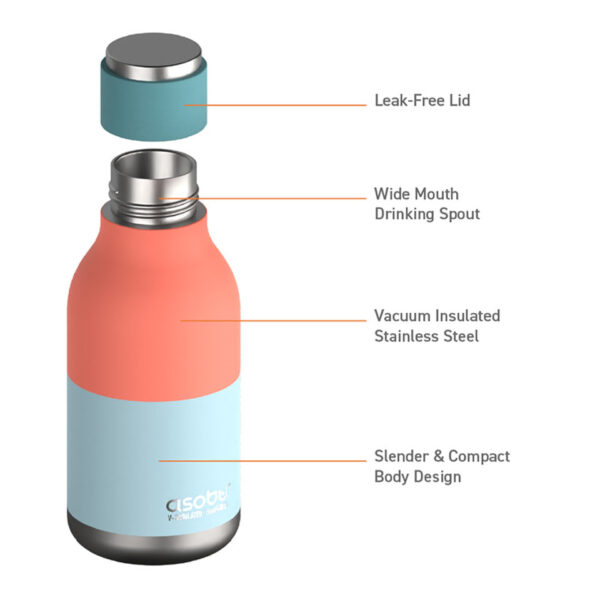 Thermosfles, Asobu, Urban, pastel blauw, 460ml sfeer