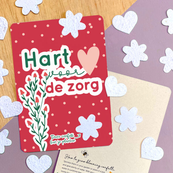 Bloeiconfetti & kaart - Dag van de zorg - Afbeelding 2