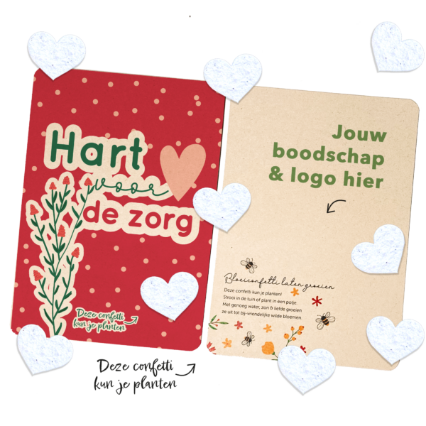 Bloeiconfetti & kaart - Dag van de zorg