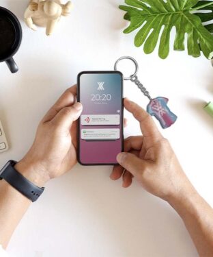 Aangepaste NFC-sleutelhanger met doming