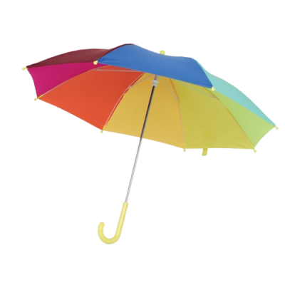 18 inch kinderparaplu van 190T pongee met regenboogpatroon