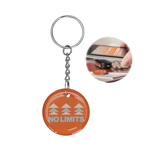 Ronde NFC-sleutelhanger met doming