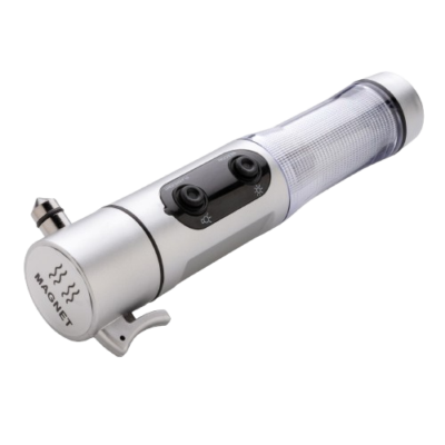 Veiligheidszaklamp met noodhamer