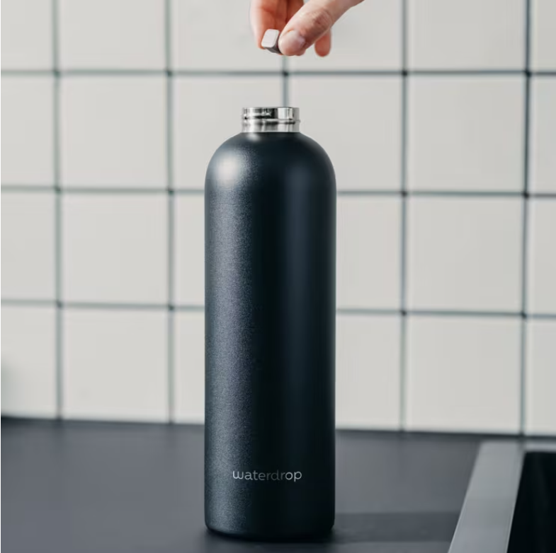 Waterdrop RVS fles met stalen dop 600ml - Afbeelding 2